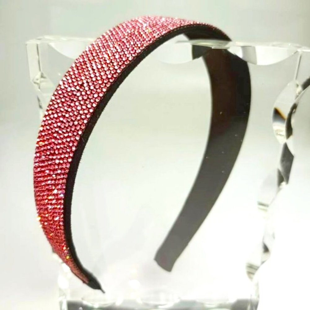 Rhinestone Headband Flat Wide Band Headband Crystal Headband